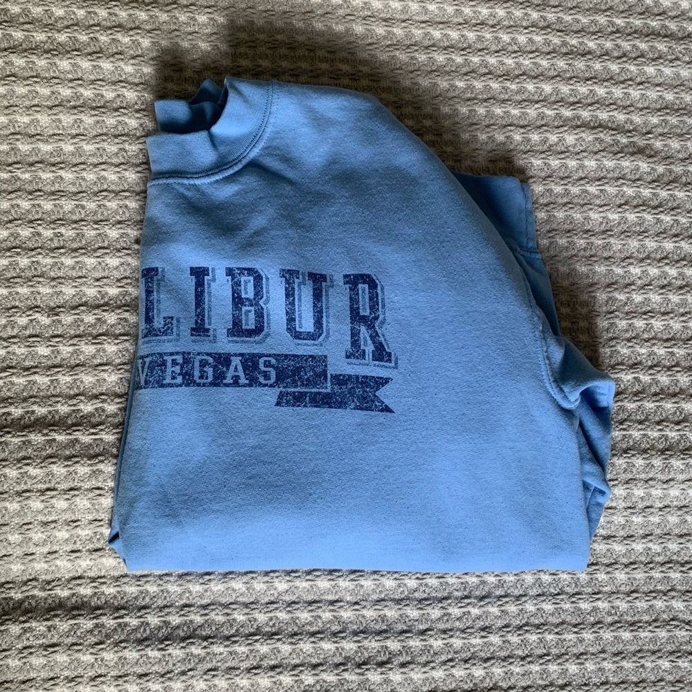 Excalibur Vegas Women's Blue Crew Neck Sweater